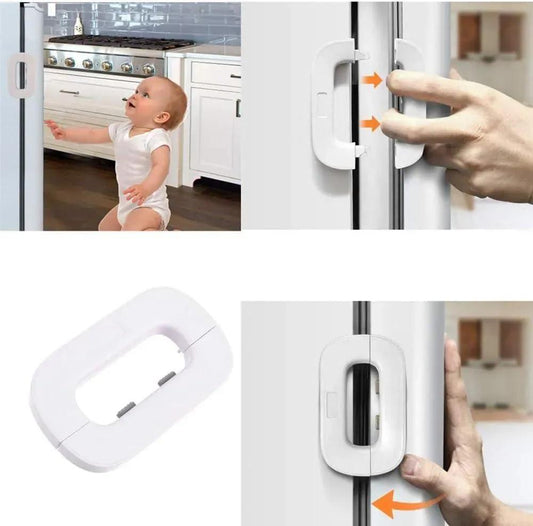 🛒 Premium Refrigerator Door Lock Latch | 👶 Child Safety Fridge Lock | 🔒 Strong Adhesive | 🏠 No-Drill Installation